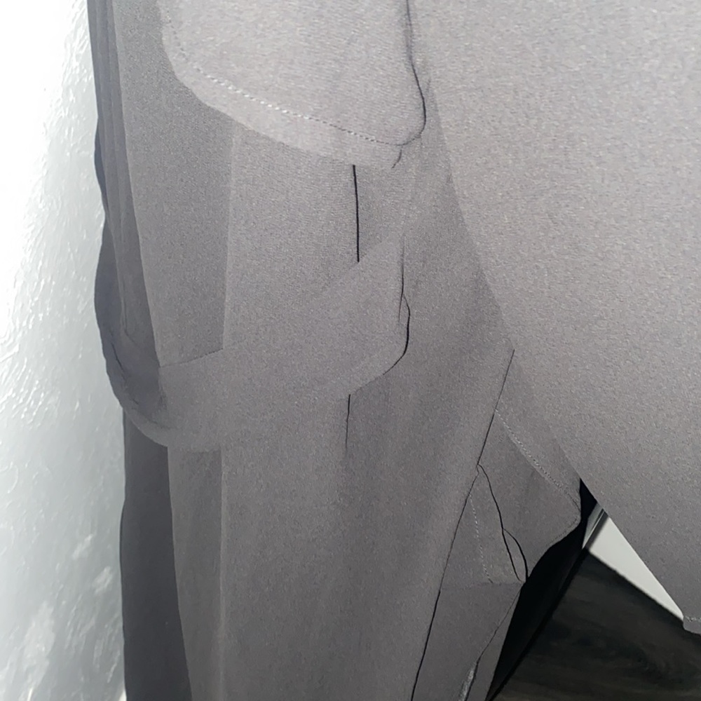 Naked Wardrobe Black Sheer Duster Trench Maxi Jacket in Small NWT - Picture 4 of 12